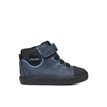 GEOX B GISLI ΠΑΙΔΙΚΑ SNEAKERS HIGHT ΜΕ ΣΚΡΑΤΣ NAVY ΜΠΛΕ  B461NC0MEFUC0693  